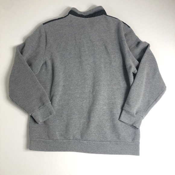 Calvin Klein Mens Quarter Zip Long Sleeve Turtleneck‎ Sweater Large Gray B105 - Picture 2 of 5